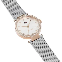 TOMMY HILFIGER Montre Lynn Argenté cadran doré rose fond argenté bracelet acier argenté New