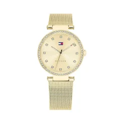 TOMMY HILFIGER Montre Lynn Doré cadran doré fond doré bracelet acier doré Sale