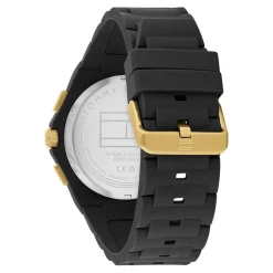 TOMMY HILFIGER Montre Neo Noir cadran noir fond noir bracelet silicone noir Hot