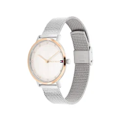 TOMMY HILFIGER Montre Pippa Rose cadran rose fond rose bracelet acier argenté