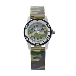 UPP Montre Alexis Camouflage cadran argenté fond vert bracelet plastique camouflage Sale