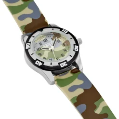 UPP Montre Alexis Camouflage cadran argenté fond vert bracelet plastique camouflage Sale