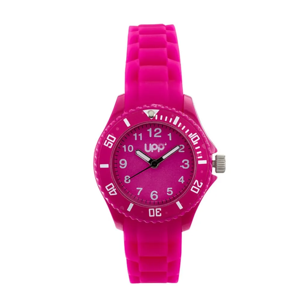 UPP Montre Aria Rose cadran rose fond rose bracelet silicone rose Clearance