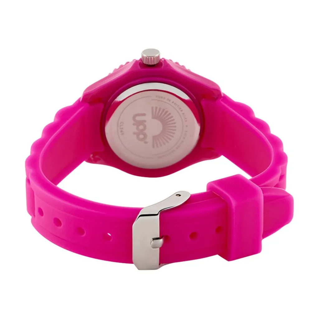 UPP Montre Aria Rose cadran rose fond rose bracelet silicone rose Clearance