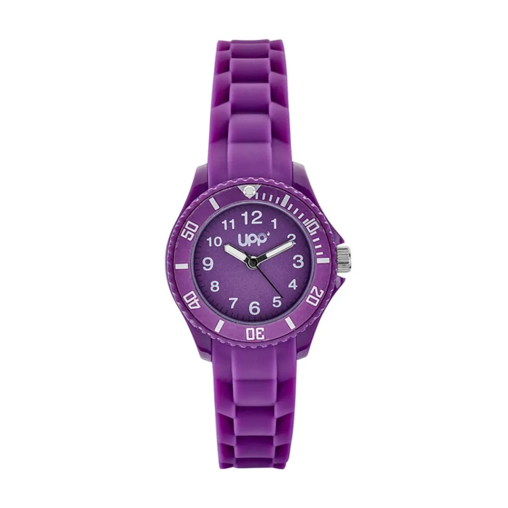 UPP Montre Aria Violet cadran violet fond violet bracelet silicone violet Hot