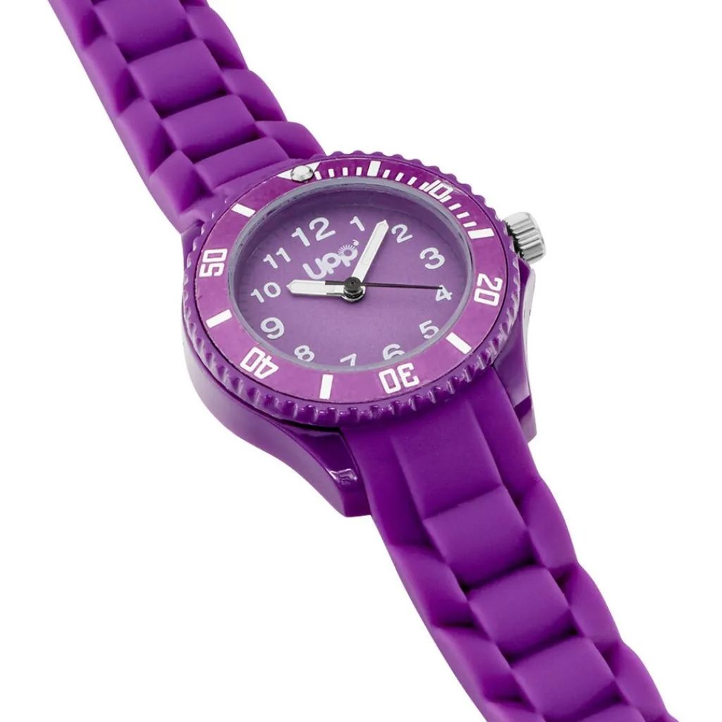 UPP Montre Aria Violet cadran violet fond violet bracelet silicone violet Hot