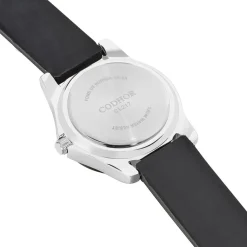 UPP Montre Ballon Blanc cadran noir fond blanc bracelet plastique noir New