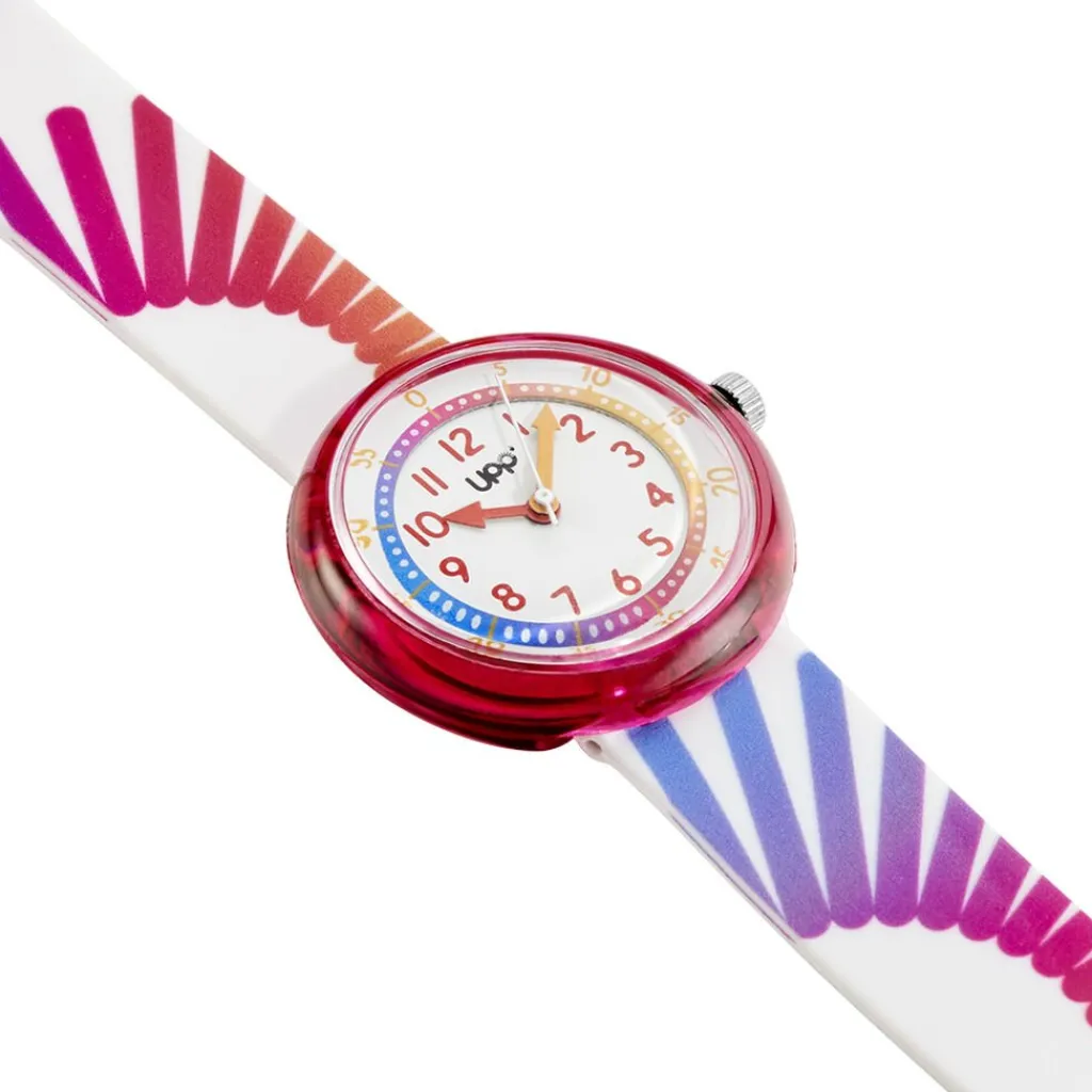 UPP Montre Beatty Multicolore cadran rose fond multicolore bracelet plastique multicolore Sale