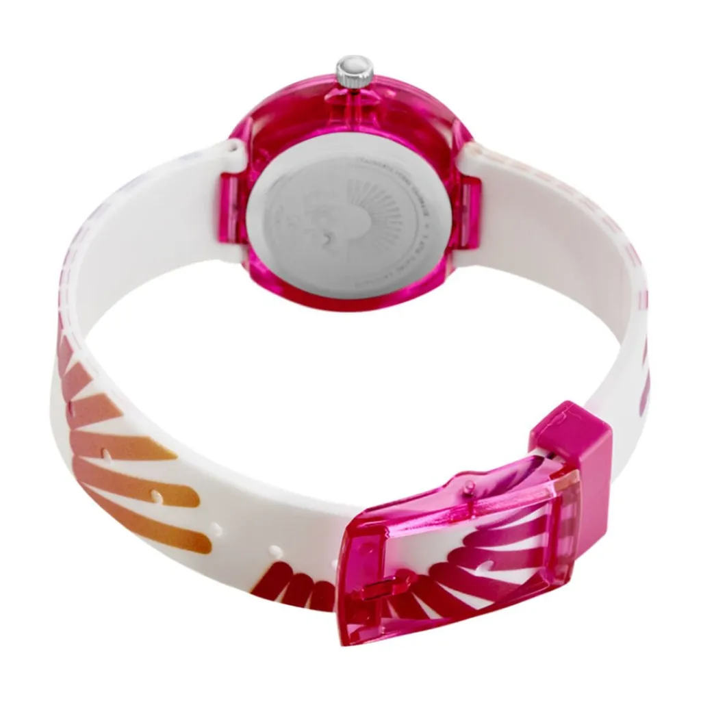 UPP Montre Beatty Multicolore cadran rose fond multicolore bracelet plastique multicolore Sale