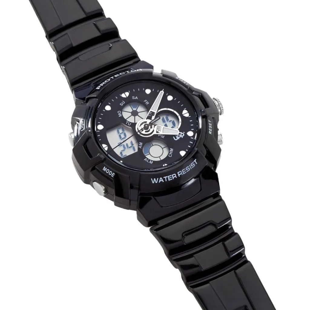 UPP Montre Cosmic 2 Noir cadran noir fond noir bracelet plastique noir Online
