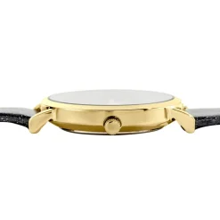 UPP Montre Crush Noir cadran doré fond noir bracelet synthétique noir Best