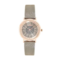 UPP Montre Dream Doré Rosé cadran doré rose fond doré rose bracelet synthétique taupe New
