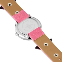CODHOR Montre Upp Etoile Rose cadran argenté fond rose bracelet plastique rose Best
