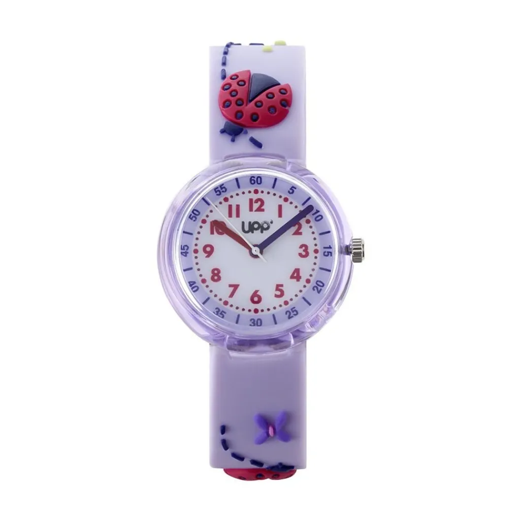 UPP Montre Fuzzy Bicolore cadran violet fond bicolore bracelet plastique parme Hot