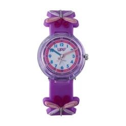 UPP Montre Fuzzy Bicolore cadran violet fond bicolore bracelet plastique violet Best