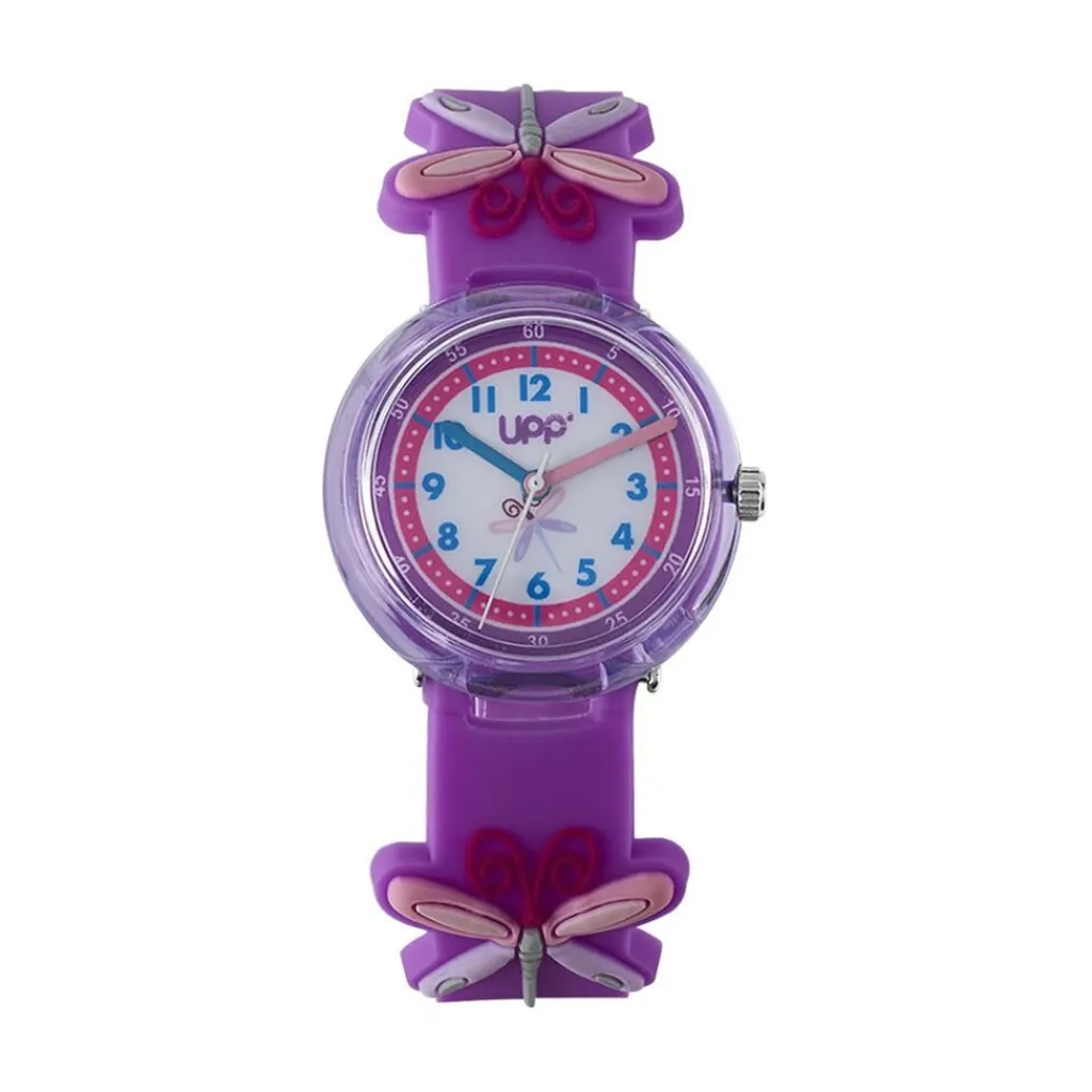 UPP Montre Fuzzy Bicolore cadran violet fond bicolore bracelet plastique violet Best