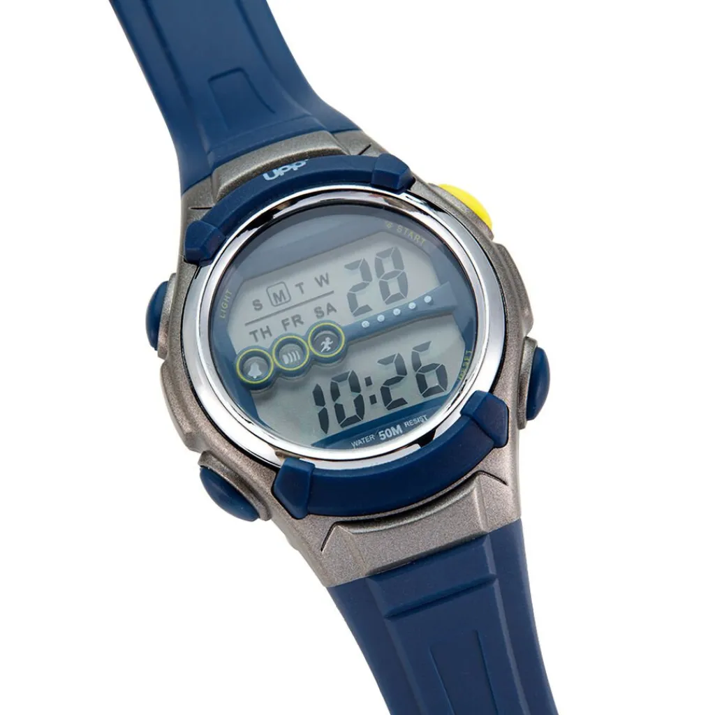 UPP Montre Junior Bleu cadran bleu fond bleu bracelet silicone bleu Sale