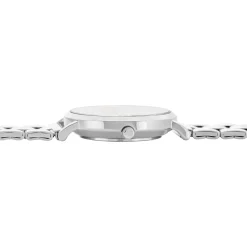 UPP Montre Solena Blanc cadran argenté fond blanc bracelet acier argenté Discount