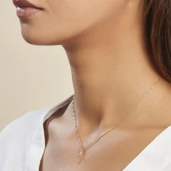 Histoire d'Or Pendentif Alyssa Croix Or Jaune Discount