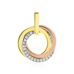 Histoire d'Or Pendentif Amaiur Or Tricolore Oxydes De Zirconium