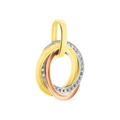 Histoire d'Or Pendentif Amaiur Or Tricolore Oxydes De Zirconium