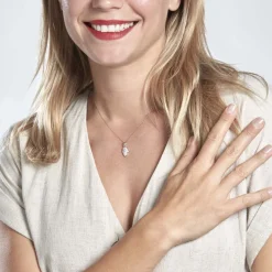 Histoire d'Or Pendentif Amelot Argent Blanc Oxyde De Zirconium Sale