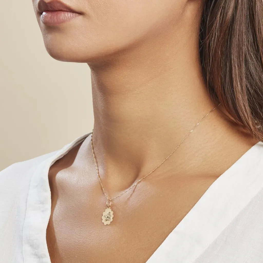 Histoire d'Or Pendentif Ange Nuage or jaune Discount