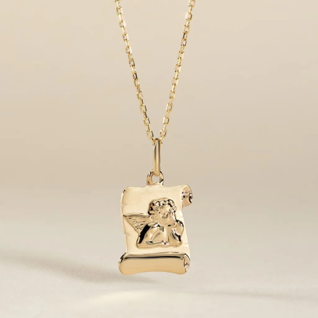 Histoire d'Or Pendentif Ange Parchemin or jaune Best