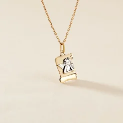 Histoire d'Or Pendentif Ange Parchemin Or Bicolore Sale