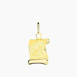 Histoire d'Or Pendentif Ange Parchemin Or Jaune New