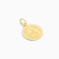 Histoire d'Or Pendentif Ange Rond Cisele or jaune Hot