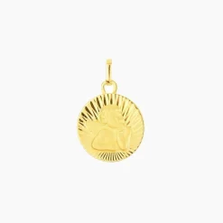 Histoire d'Or Pendentif Ange Rond Effet Diamante Or Jaune Clearance