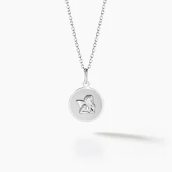 Histoire d'Or Pendentif Ange Rond Satine Or Blanc Clearance