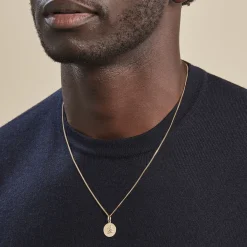 Histoire d'Or Pendentif Ange Rond Satine Or Jaune