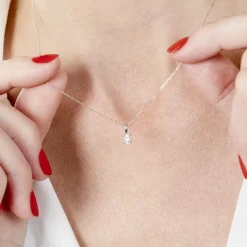 Histoire d'Or Pendentif Aphrodite or blanc diamant Outlet