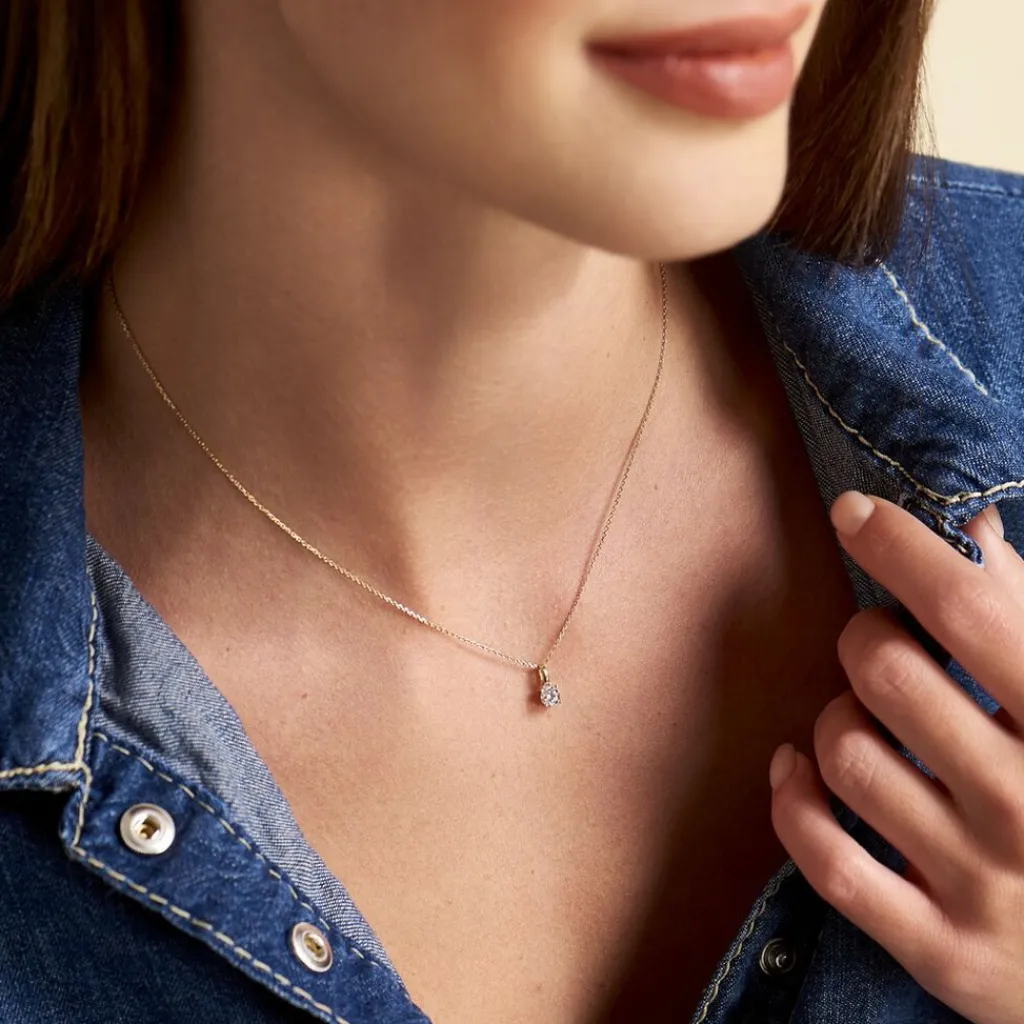 Histoire d'Or Pendentif Aphrodite or jaune diamant Outlet