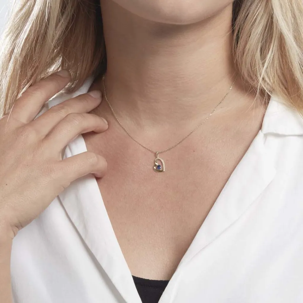 Histoire d'Or Pendentif Arduinna or jaune saphir Online