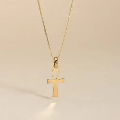 Histoire d'Or Pendentif Basilissa Croix De Vie Or Jaune Clearance