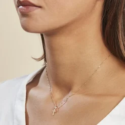Histoire d'Or Pendentif Bathilde Croix Diamantee Or Jaune Best