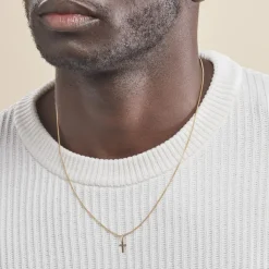 Histoire d'Or Pendentif Bathilde Croix Diamantee Or Jaune Best