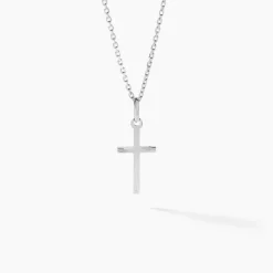 Histoire d'Or Pendentif Bathilde Croix Striee Or Blanc Hot