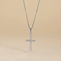 Histoire d'Or Pendentif Bathilde Croix Striee Or Blanc Hot