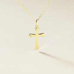 Histoire d'Or Pendentif Bathilde Croix Striee Or Jaune Outlet