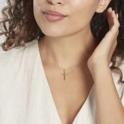 Histoire d'Or Pendentif Benny Croix Ciselee Or Jaune