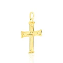 Histoire d'Or Pendentif Benny Croix Ciselee Or Jaune New