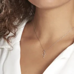 Histoire d'Or Pendentif Canice Croix Or Blanc Oxyde De Zirconium Outlet