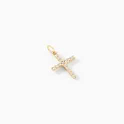Histoire d'Or Pendentif Canice Croix Or Jaune Oxyde De Zirconium Outlet