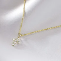 Histoire d'Or Pendentif Canice Croix Or Jaune Oxyde De Zirconium Outlet