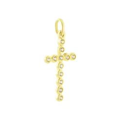 Histoire d'Or Pendentif Canice Croix Or Jaune Oxyde De Zirconium Clearance