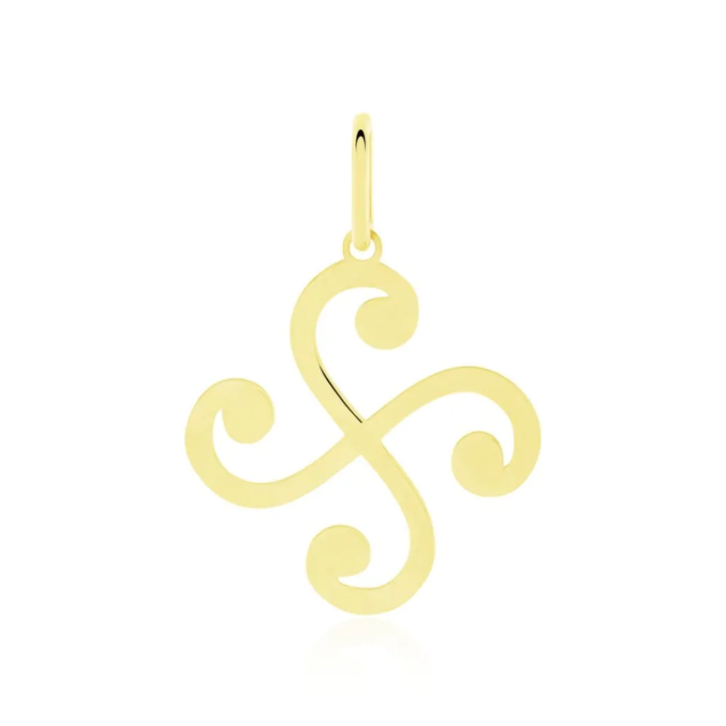 Histoire d'Or Pendentif Cobeia Croix Basque Or Jaune Clearance